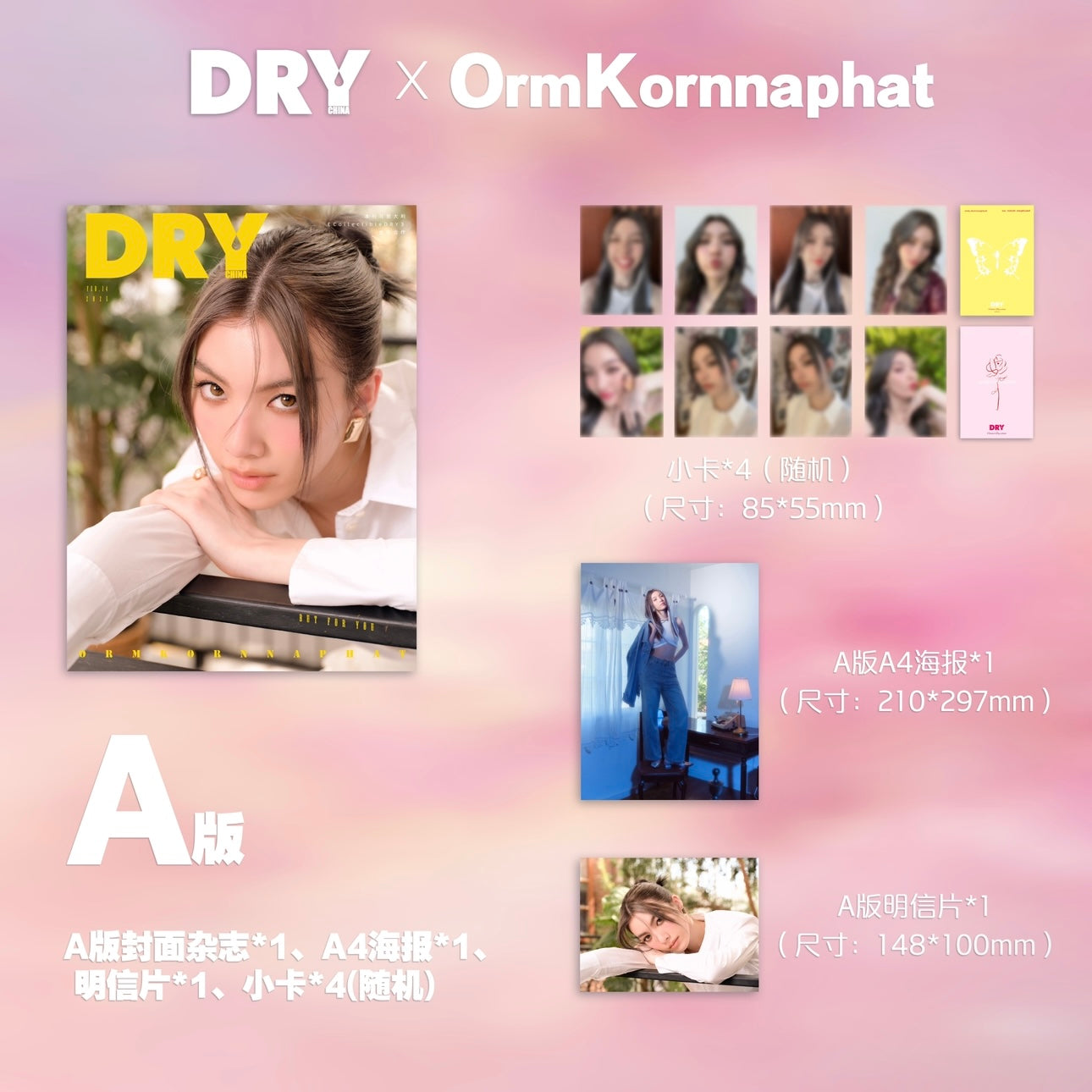 预售 Collectible DRY 杂志 X Orm Kornnaphat 陈美玲 A/B/C版 情人节特刊 封面杂志套装